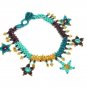 Seed Bead Star Fringe Dangle Anklet Women's Fashion Guatemalan Handmade Jewelry