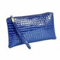 Snakeskin Pattern Blue Wristlet/Clutch Purse PU-80090