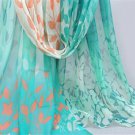 Brown and Teal Leaf Pattern SF-52012