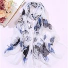 White with Blue Roses SF-52064