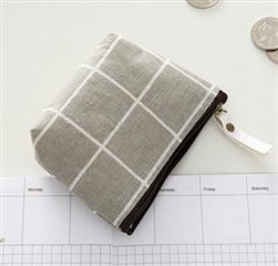 Gray with White Lines Coin Purse PU-80274