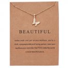 Gold "Beautiful" Butterfly Pendant Necklace NL-11916