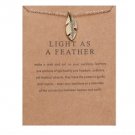 Gold "Light As A Feather" Pendant Necklace NL-11795