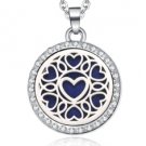Silver Rhinestone Hearts Locket NL-12176