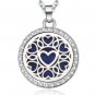 Silver Rhinestone Hearts Locket NL-12176