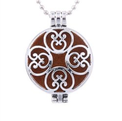 Silver Patterned Locket NL-12142