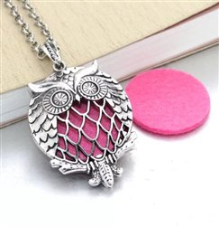 Silver Owl Locket NL-12155