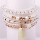 White Stretchy Stacker Bracelets (set of 9) BA-12951