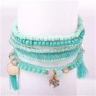 Seafoam Green Stretch Bracelets (set of 9) BA-12971