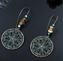Copper with Blue Details ER-14941