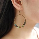 Brown and Gold Beaded Earrings ER-15075