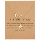 Gold Lariat Moon and Star Necklace RISING STAR NL-12416