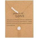Gold Lariat Necklace with Pearls PEARLS OF LOVE NL-12418