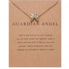 Gold "Guardian Angel" Wings Pendant Necklace NL-12323