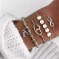 Silver & Gray with Hearts and Infinity Charms (set of 4) BA-13171