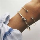 Gold Arrow & Knot Cuffs (set of 2) BA-12942