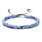 Light Blue Square Glass Beaded Bracelet BA-12898