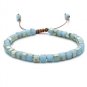 Green & Teal Square Glass Beaded Bracelet BA-12902