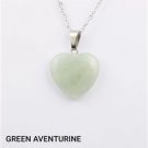 Green Aventurine Heart Pendant Necklace NL-12276