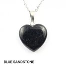 Dark Blue Heart Pendant Necklace NL-12282