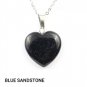 Dark Blue Heart Pendant Necklace NL-12282