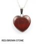 Red/Brown Heart Pendant Necklace NL-12286