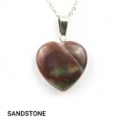 Sandstone Heart Pendant Necklace NL-12291