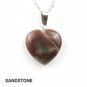 Sandstone Heart Pendant Necklace NL-12291