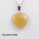 Yellow Heart Pendant Necklace NL-12306