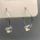 Crystal AB Butterfly Hoops ER-15945