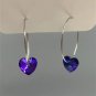 Blue Heart Hoops ER-15946