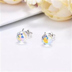 Tiny AB Faceted Ball Post ER-15718