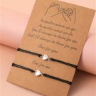 Heart Charm Friendship Bracelets (set of 2) BA-13173