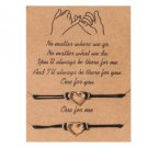 Gold Heart Charm Friendship Bracelets (set of 2) BA-13185