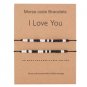 I LOVE YOU Morse Code Bracelets (set of 2) BA-13186