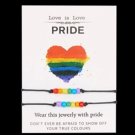 Rainbow/Black PRIDE Bracelets (set of 2) BA-13187