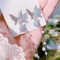 Clear AB Rhinestone Butterfly Earrings with Pearls ER-16132