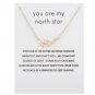 Gold Stars with Rhinestones Necklace "You Are My North Star" NL-12512