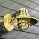 Salvaged Old Nautical Straight Neck Vintage Style Solid Brass Swan Shade Light