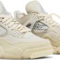 Mens Wmns Off-White x  Air Jordan 4 SP Sail CV9388 100
