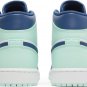 Mens Wmns Air Jordan 1 Mid Blue Mint 554724 413