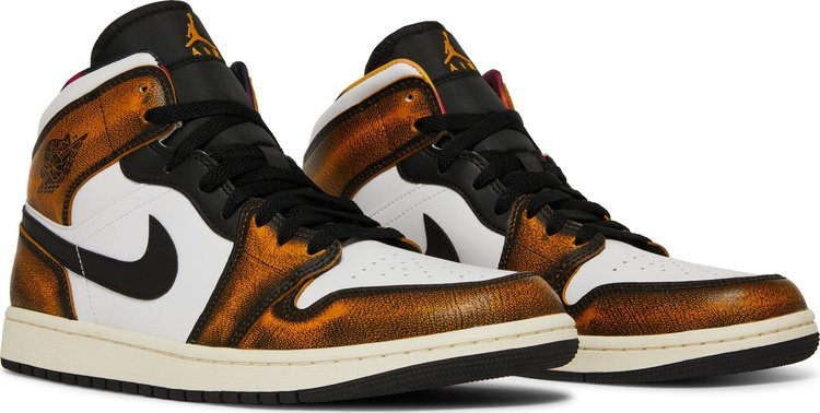 Mens Wmns Air Jordan 1 Mid SE Wear-Away - Taxi DQ8417 071