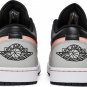 Mens Wmns Air Jordan 1 Low Grey Fog Bleached Coral 553558 062
