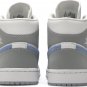 Mens Wmns Air Jordan 1 Mid Wolf Grey Aluminum BQ6472 105
