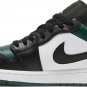 Mens Wmns Air Jordan 1 Low Green Toe 553558 371