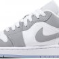 Mens Wmns Air Jordan 1 Low White Wolf Grey DC0774 105