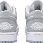 Mens Wmns Air Jordan 1 Low White Wolf Grey DC0774 105