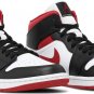Mens Wmns Air Jordan 1 Mid Black Gym Red 554724 122