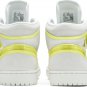 Mens Wmns Air Jordan 1 Mid LX Off White Opti Yellow DA5552 107