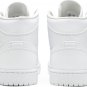 Mens Wmns Air Jordan 1 Mid Triple White 554724 130
